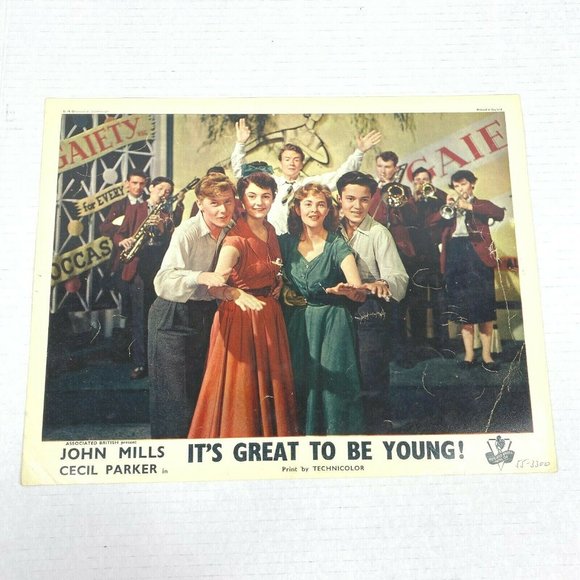 Its Great‎ To Be Young 1956 Lobby Card Movie Poster John Mills Cecil Parker VTG - Picture 1 of 7